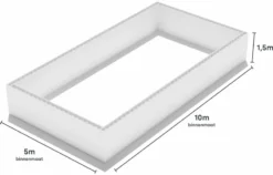 Polystyreen Zwembad Blokkenset - 10,00 X 5,00 X 1,50 M -Intex VERKAUF 1000x500 zij size