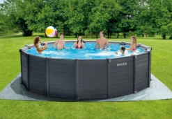 Intex Graphite Panel Pool - 478 X 124 Cm - Met Zandfilterpomp En Accessoires -Intex VERKAUF 26384gn sfeerafbeelding zonder accessoires 1
