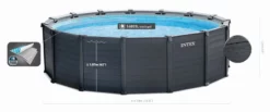 Intex Graphite Panel Pool - 478 X 124 Cm - Met Zandfilterpomp En Accessoires -Intex VERKAUF 26384gn zwembadformaat 1