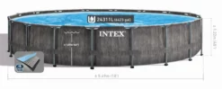 Intex Prism Frame Pool Greywood - 549 X 122 Cm – Met Filterpomp En Accessoires -Intex VERKAUF 26744gn zwembadformaat 1