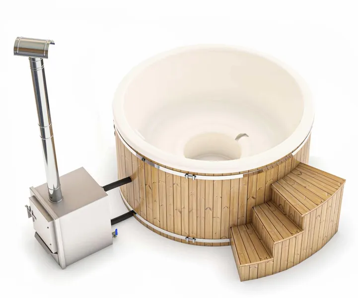 Houtgestookte Hottub - 6-8 Personen - Wit 4 Houtgestookte Hottub - 6-8 Personen - Wit - Afbeelding 4