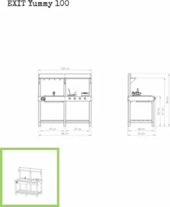 EXIT TOYS EXIT Yummy 100 Houten Speelkeuken Buiten -Intex VERKAUF 51.10.10.00 3