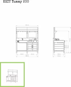 EXIT TOYS EXIT Yummy 200 Houten Speelkeuken Buiten -Intex VERKAUF 51.10.20.00 3