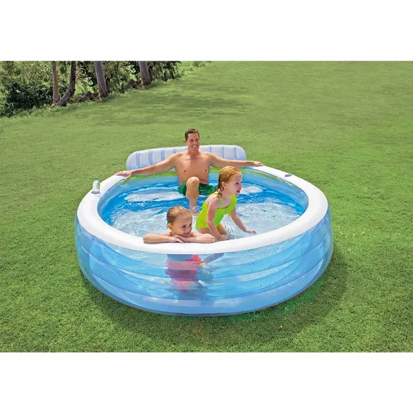 Intex Family Lounge Pool Kinderzwembad 224 X 216 X 76 Cm 2 Intex Family Lounge Pool Kinderzwembad 224 X 216 X 76 Cm - Afbeelding 2