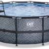 EXIT TOYS EXIT Stone Zwembad - 427 X 122 Cm - Met Zandfilterpomp En Trap