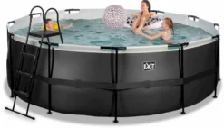 EXIT TOYS EXIT Black Leather Zwembad - 427 X 122 Cm - Met Zandfilterpomp En Trap -Intex VERKAUF 688 1200 exit 30 27 14 20 int 4