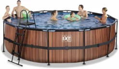 EXIT TOYS EXIT Wood Zwembad - 488 X 122 Cm - Met Zandfilterpomp En Trap -Intex VERKAUF 699 1200 exit 30 27 16 10 int 5
