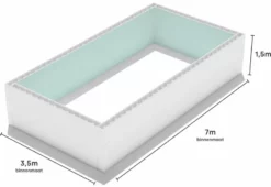 Polystyreen Zwembad Blokkenset High Density - 7.00 X 3.50 X 1.50 M -Intex VERKAUF 700x350 zij ps80 size