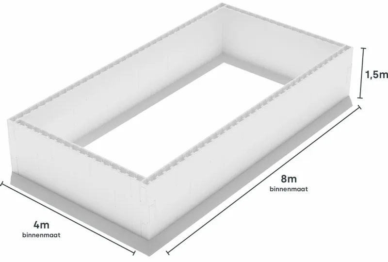 Polystyreen Zwembad Blokkenset - 8,00 X 4,00 X 1,50 M 4 Polystyreen Zwembad Blokkenset - 8,00 X 4,00 X 1,50 M - Afbeelding 4