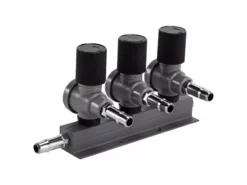 9mm Luchtverdeler Met Kraan - 3 Uitgangen