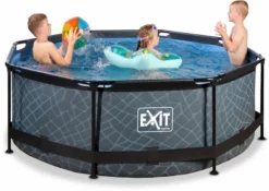 EXIT TOYS EXIT Stone Zwembad - 244 X 76 Cm - Met Filterpomp -Intex VERKAUF 851 1200 exit 30 12 08 00 int 3