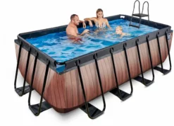 EXIT TOYS EXIT Wood Zwembad - 400 X 200 X 122 Cm - Met Zandfilterpomp En Trap -Intex VERKAUF 864 1200 exit 30 27 42 10 int 5