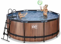 EXIT TOYS EXIT Wood Zwembad - 360 X 122 Cm - Met Zandfilterpomp En Trap -Intex VERKAUF 867 1200 30.27.12.10 3