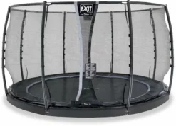 EXIT TOYS Exit Dynamic Flatground Trampoline Met Net - Ø 366 Cm - Zwart