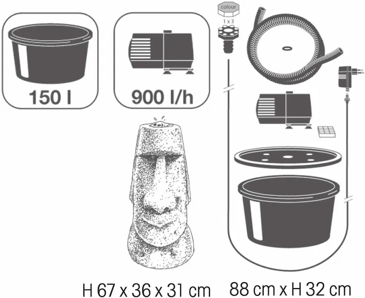 Ubbink AcquaArte Orito Waterornament 4 Ubbink AcquaArte Orito Waterornament - Afbeelding 4