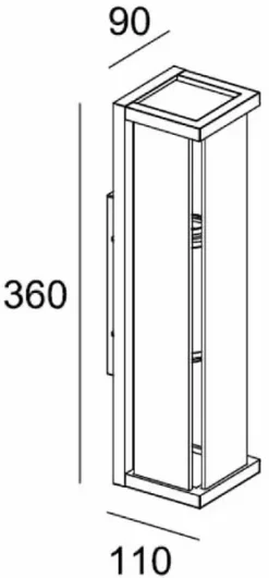 Lucide Claire Mini E27 Wandlamp - 2 Spots - Antraciet -Intex VERKAUF 900 418 27885 02 30 technical drawing