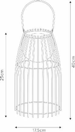 Lucide Fjara Led Tafellamp - Groen -Intex VERKAUF 900 511 06801 01 33 technical drawing