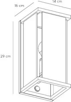 Lucide Claire E27 Wandlamp Met Sensor - Antraciet -Intex VERKAUF 900 633 27883 11 30 technical drawing