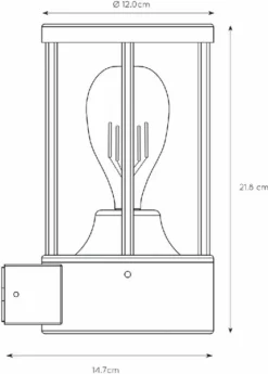 Lucide Lori E27 Sensor Wandlamp - Antraciet 12 Lucide Lori E27 Sensor Wandlamp - Antraciet -Intex VERKAUF 900 644 14893 01 30 technical drawing