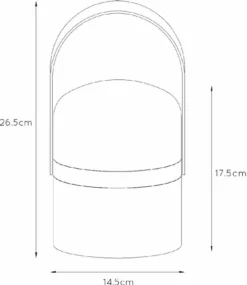 Lucide Joe Led Tafellamp - Wit -Intex VERKAUF 900 780 06800 03 31 technical drawing