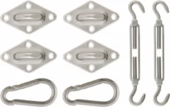 Livin’outdoor Bevestigingsmaterialen Schaduwdoek Vierkant - RVS