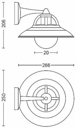 Philips MyGarden Cormorant E27 Wandlamp - Zwart -Intex VERKAUF 900 900 c215c9b88cfa4ae4ae0fa9d000dcf2bc