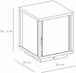 Lucide Claire E27 Sokkellamp - Vierkant - Antraciet -Intex VERKAUF 900 929 27883 25 30 technical drawing