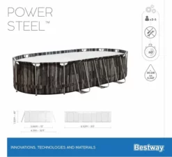 Bestway Power Steel Oval Zwembad - 610 X 366 X 122 Cm - Met Filterpomp En Accessoires -Intex VERKAUF 900 989 5611r 01 power steel