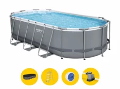 Bestway Power Steel Oval Zwembad - 549 X 274 X 122 Cm - Met Filterpomp En Accessoires