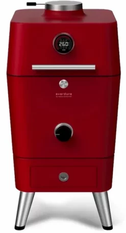 Everdure 4K Houtskool Barbecue Met Beschermhoes - Rood