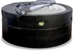 EXIT TOYS EXIT Leather Premium Opbouw Spa - 4-6 Persoons 15 EXIT TOYS EXIT Leather Premium Opbouw Spa - 4-6 Persoons -Intex VERKAUF exit leather premium 6 opblaasbare spa cover half open