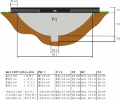 EXIT TOYS Exit Silhouette InGround Trampoline Met Net - Ø 305 Cm - Zwart -Intex VERKAUF exit 12 95 10 00 int 3 resultaat