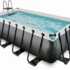 EXIT TOYS EXIT Black Leather Zwembad - 400 X 200 X 122 Cm - Met Zandfilterpomp En Trap