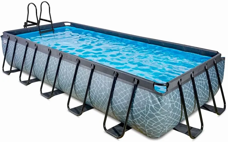 EXIT TOYS EXIT Stone Zwembad - 540 X 250 X 100 Cm - Met Zandfilterpomp En Trap 1 EXIT TOYS EXIT Stone Zwembad - 540 X 250 X 100 Cm - Met Zandfilterpomp En Trap
