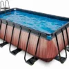 EXIT TOYS EXIT Wood Zwembad - 400 X 200 X 122 Cm - Met Zandfilterpomp En Trap