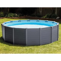 Intex Graphite Panel Pool - 478 X 124 Cm - Met Zandfilterpomp En Accessoires -Intex VERKAUF graphite panel