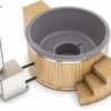 Houtgestookte Hottub Met Filteraansluiting - 4-6 Personen - Grijs