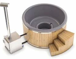 Houtgestookte Hottub - 4-6 Personen - Grijs 6 Houtgestookte Hottub - 4-6 Personen - Grijs -Intex VERKAUF grijs 3 4 exclusief 1