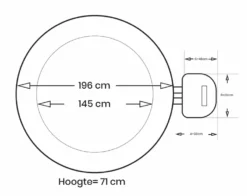 Intex Pure Spa Greywood Deluxe Opblaasbare Spa - 4 Persoons -Intex VERKAUF intex greywood deluxe 4persoons afmetingen