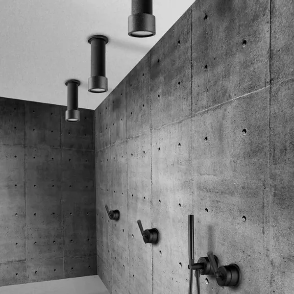 JEE-O Soho Buitendouchekop Plafondbevestiging - Matzwart RVS 2 JEE-O Soho Buitendouchekop Plafondbevestiging - Matzwart RVS - Afbeelding 2