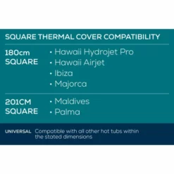 Bestway Lay-Z Spa Isolerende Beschermhoes - 180 X 180 Cm -Intex VERKAUF lay z spa energiebesparende cover vierkant geschikt voor