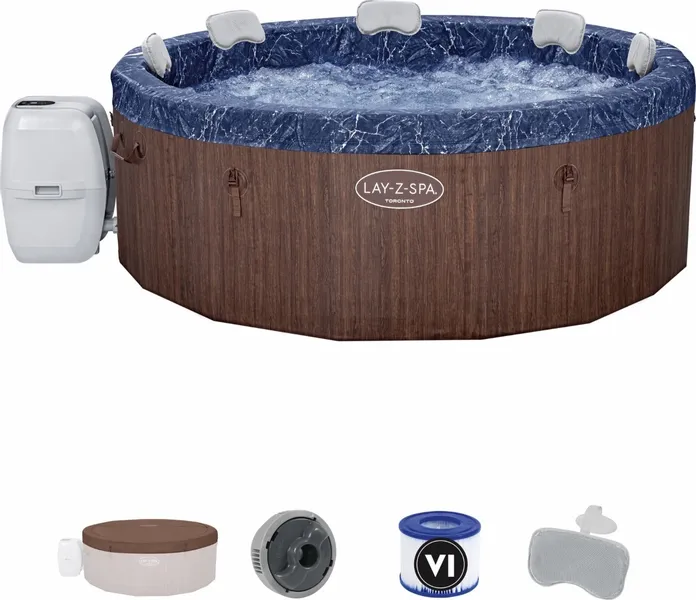 Bestway Lay-Z Spa Toronto AirJet Plus Opbouw Spa - 7 Persoons 2 Bestway Lay-Z Spa Toronto AirJet Plus Opbouw Spa - 7 Persoons - Afbeelding 2