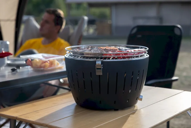 LotusGrill Classic Houtskoolbarbecue - Groen 9 LotusGrill Classic Houtskoolbarbecue - Groen - Afbeelding 9