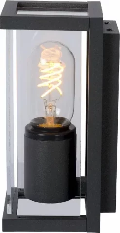 Lucide Claire Mini E27 Wandlamp - 1 Spot - Antraciet -Intex VERKAUF lucide claire mini e27 wandlamp 1 spot antraciet 2