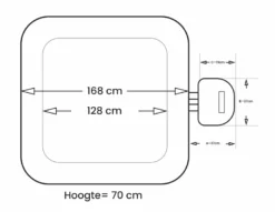 NetSpa Caïman Opblaasbare Spa - 4 Persoons -Intex VERKAUF netspa caiman afmetingen