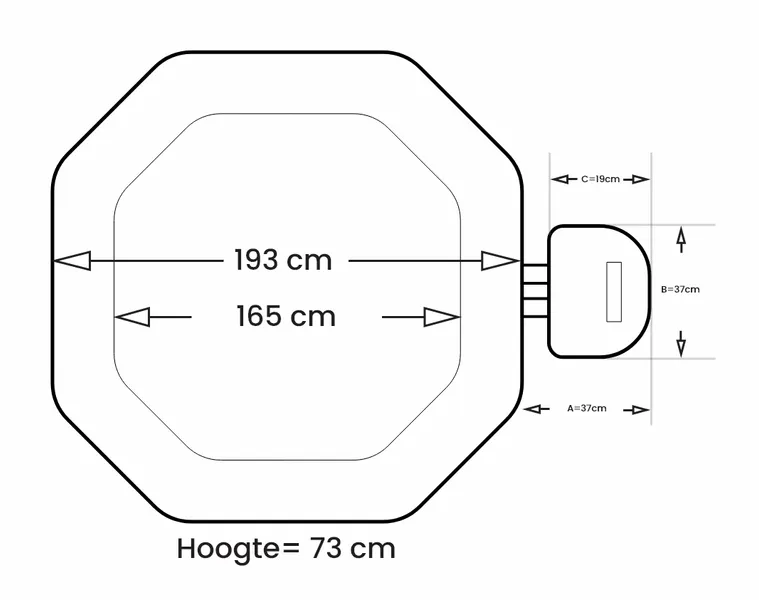 NetSpa Octopus Opbouw Spa - 6 Persoons 10 NetSpa Octopus Opbouw Spa - 6 Persoons - Afbeelding 10