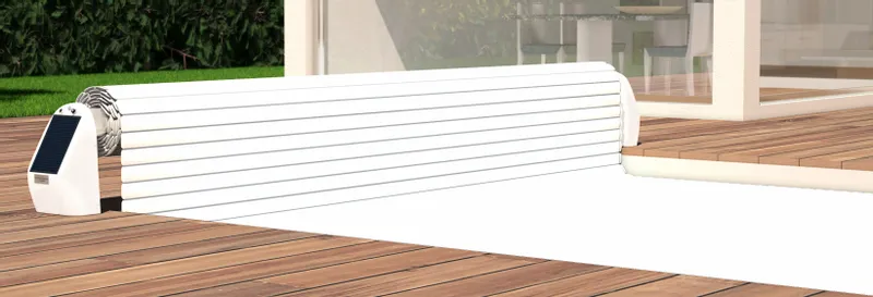 Open Solar Energy Automatisch Oprolsysteem - Tot 5,5 Meter - Wit 1 Open Solar Energy Automatisch Oprolsysteem - Tot 5,5 Meter - Wit