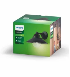 Philips MyGarden Cormorant E27 Wandlamp - Zwart -Intex VERKAUF philips cormorant verpakking