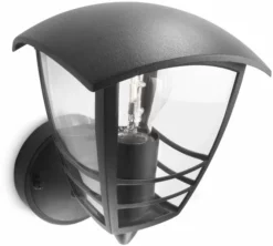 Philips MyGarden Creek Up E27 Wandlamp - Zwart