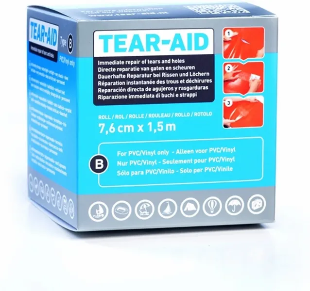Tear-Aid Reparatieset Type B Voor PVC En Vinyl Op Rol 2 Tear-Aid Reparatieset Type B Voor PVC En Vinyl Op Rol - Afbeelding 2
